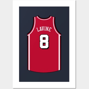 Zach Lavine Chicago Jersey Qiangy Posters and Art